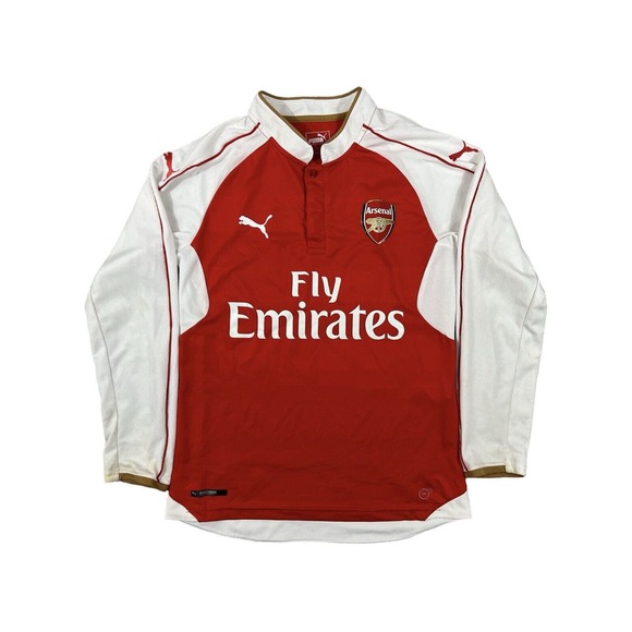 Puma Arsenal Long Sleeve 2015-16 Home Jersey‎ Sz S Alexis Sanchez 17 - Picture 1 of 7